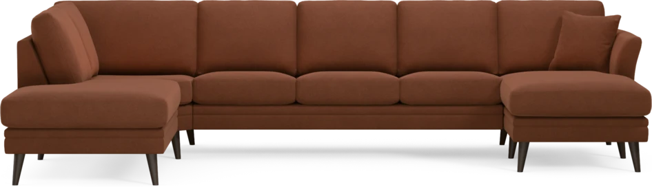 Eden - 3-sits soffa med divan vänster och schäslong höger - Orange