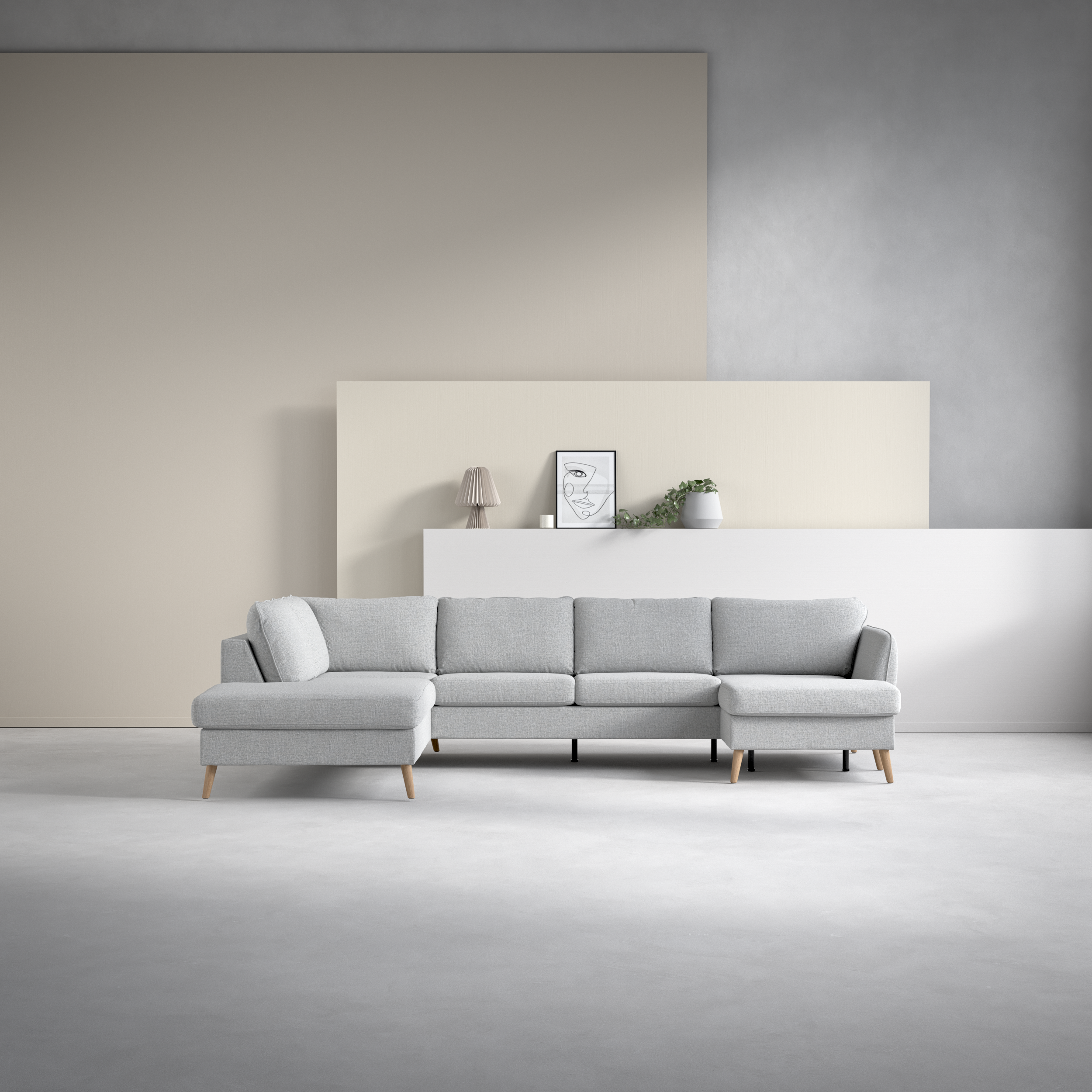 County - 3-sits soffa med divan vänster och schäslong höger - inspiration