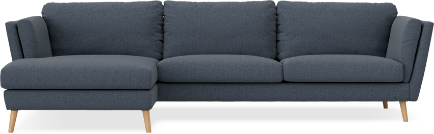 Madison - 3-sits soffa med schäslong vänster - Blå
