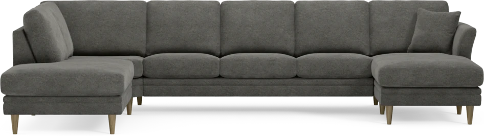 Eden - 3-sits soffa med divan vänster och schäslong höger - Grå
