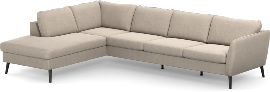 County - 3-sits soffa med divan vänster - Beige