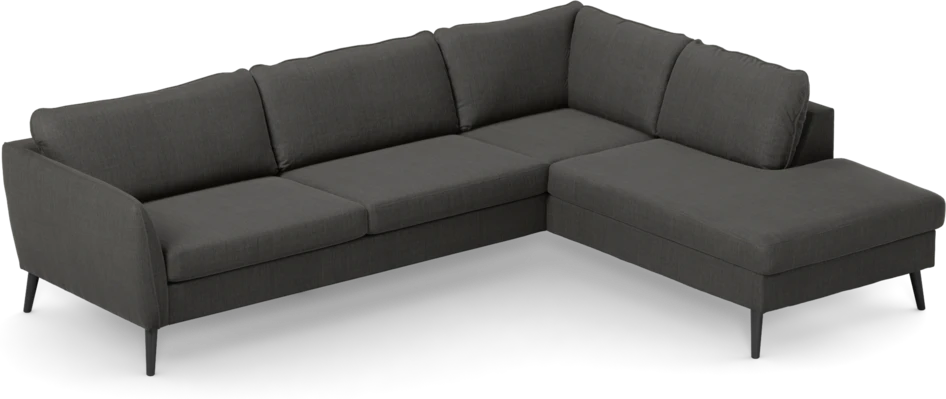 County - 2,5-sits soffa med divan höger - Grå