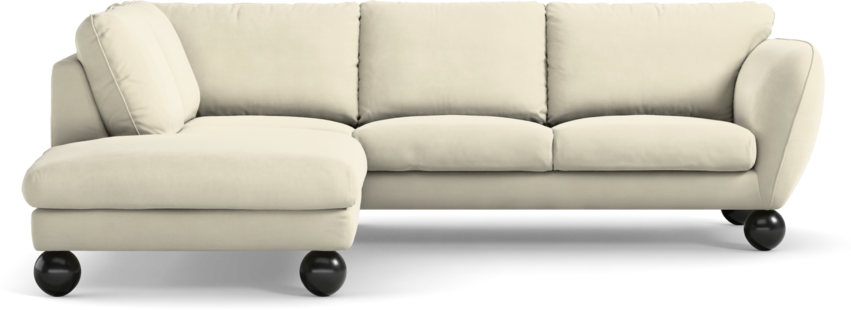 Madison Lux - 2-sits soffa med divan vänster - Vit