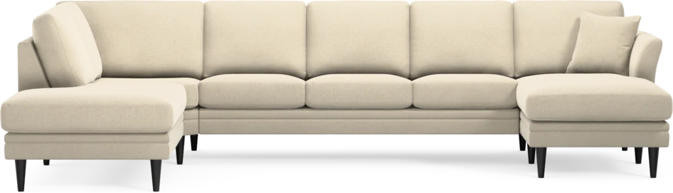 Eden - 3-sits soffa med divan vänster och schäslong höger - Beige