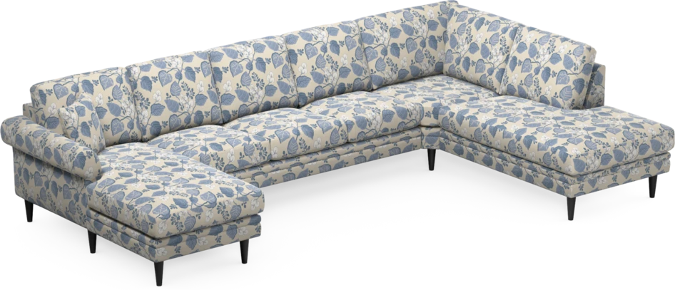 Eden - 3-sits soffa med schäslong vänster och divan höger - Flerfärgad