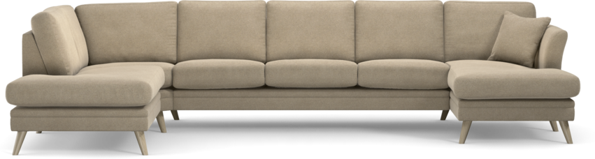 Eden - 3-sits soffa med divan vänster och schäslong höger - Beige