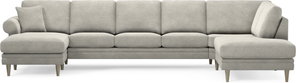 Eden - 3-sits soffa med schäslong vänster och divan höger - Grå