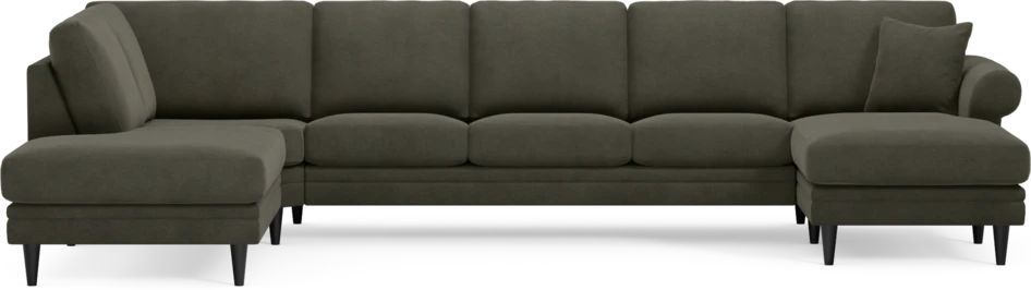 Eden - 3-sits soffa med divan vänster och schäslong höger - Grå