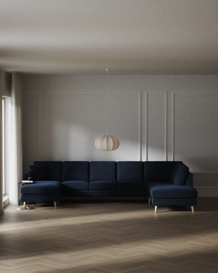 Eden - 3-sits soffa med schäslong vänster och divan höger - inspiration