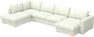 Vida plus - 3-sits soffa med divan vänster och schäslong höger - Vit