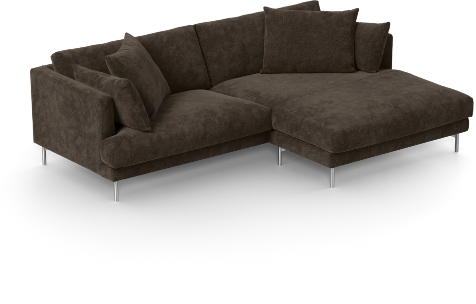 Harper - 4-sits med schäslong XL höger - Brun