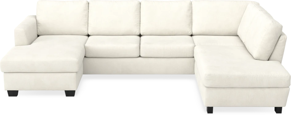 Friday - 3-sits soffa med schäslong vänster och divan höger - Vit