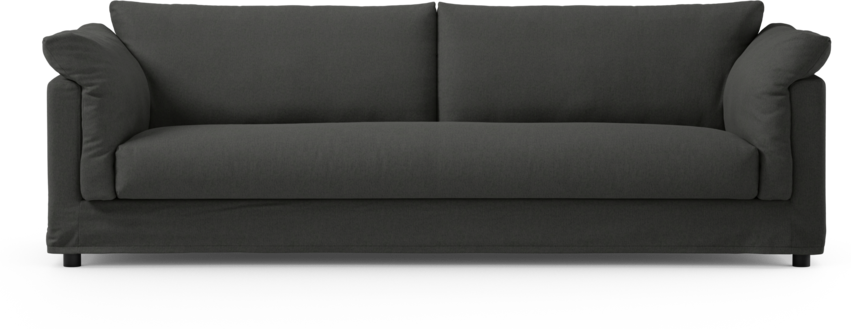 Cherrie - 4-sits soffa, hel dyna och kappa - Grå