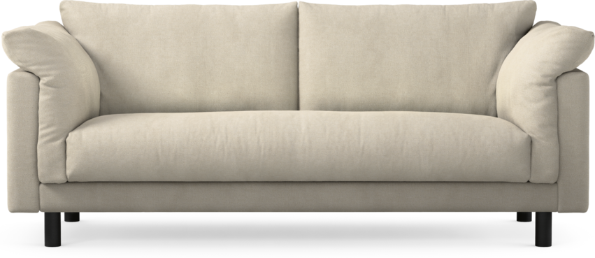 Cherrie - 2,5-sits soffa, hel dyna, fast klädsel - Vit