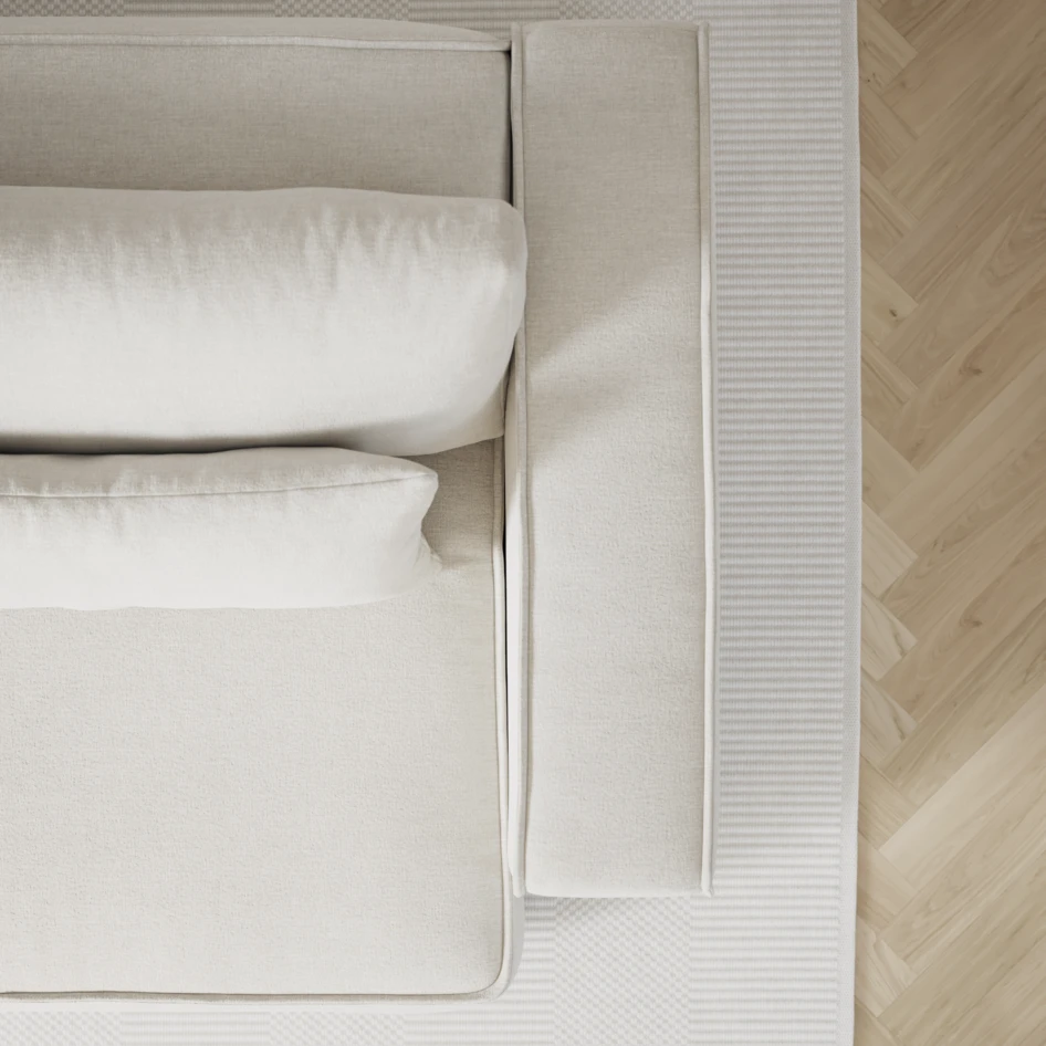 Ide - Bäddsoffa 3-sits med schäslong höger - Vit