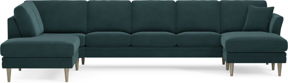 Eden - 3-sits soffa med divan vänster och schäslong höger - Blå