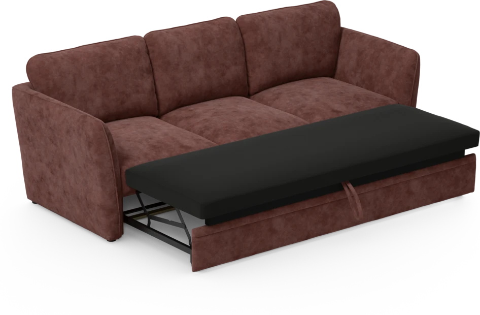 Öland - Bäddsoffa 3-sits, längsbäddad - Röd
