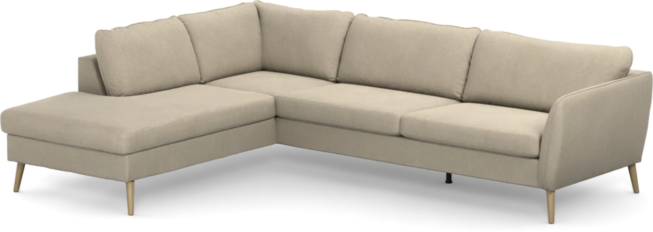 County - 2,5-sits soffa med divan vänster - Beige