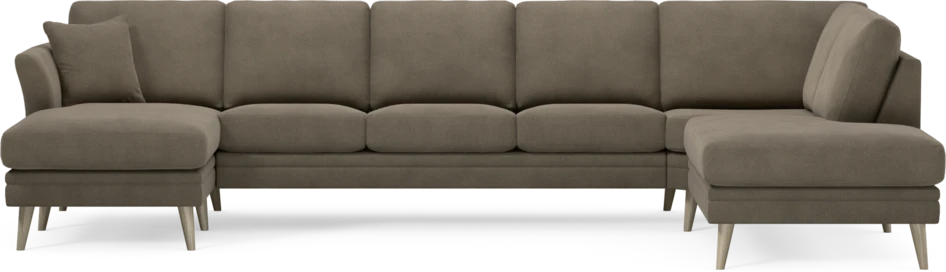 Eden - 3-sits soffa med schäslong vänster och divan höger - Beige