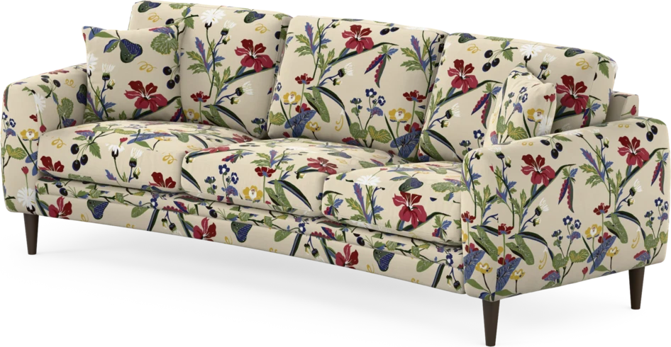 Eden - 3-sits soffa svängd - Flerfärgad