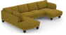Madison Lux - 2-sits soffa med divan vänster och schäslong höger - Gul
