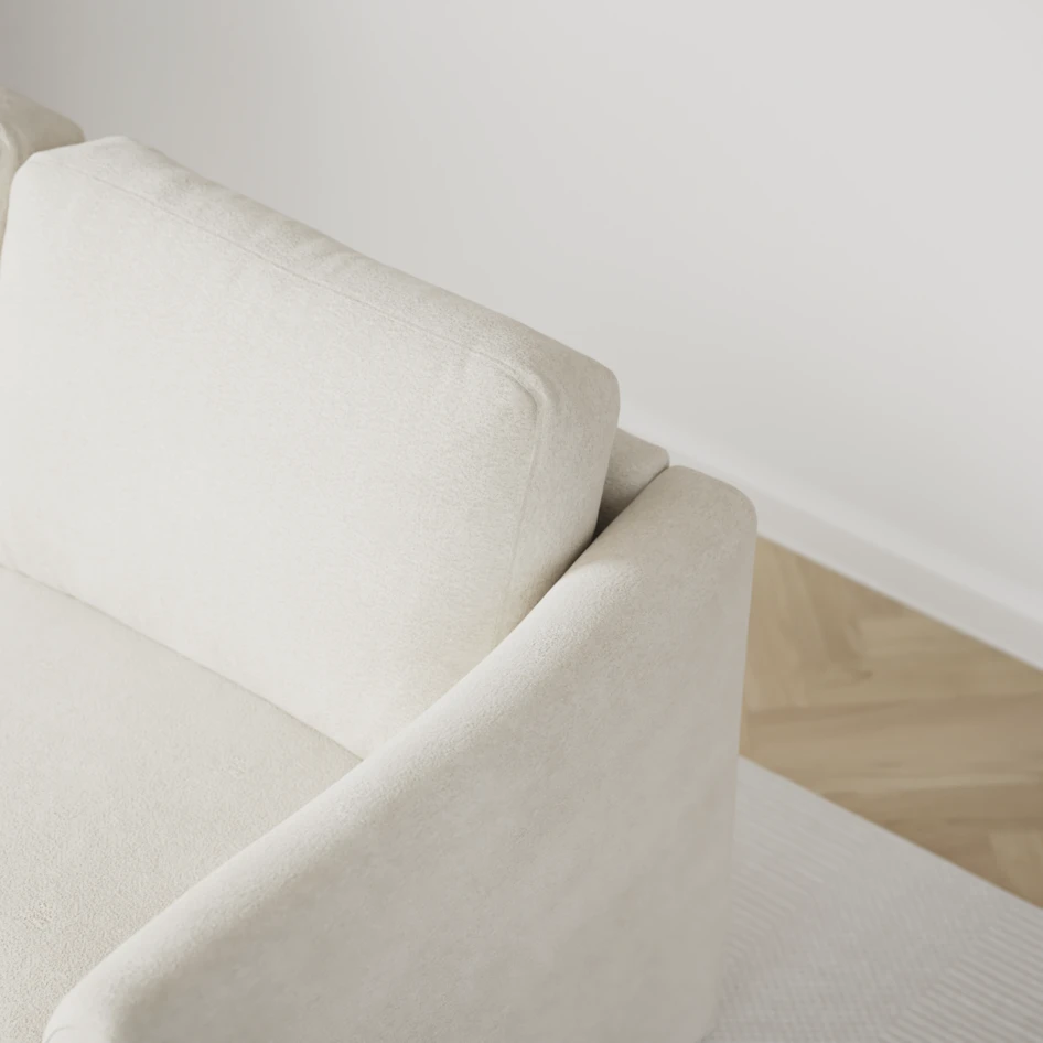Öland - Bäddsoffa 3-sits, längsbäddad - Vit