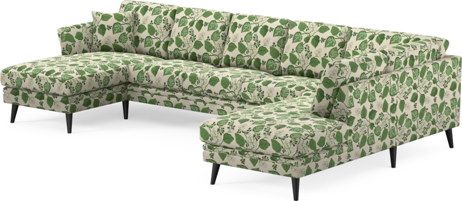 Eden - 3-sits soffa med schäslong vänster och divan höger - Flerfärgad