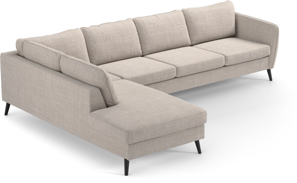 County - 3-sits soffa med divan vänster - Beige