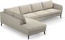 County - 3-sits soffa med divan vänster - Beige