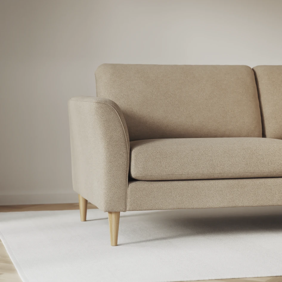 Bridge - 3-sits soffa med schäslong vänster och divan höger - Beige