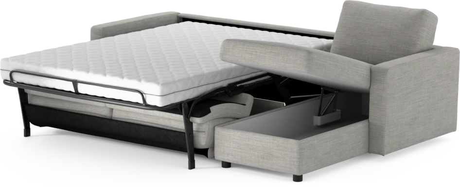 Lindö - Bäddsoffa 2,5-sits med schäslong, vändbar - Brun