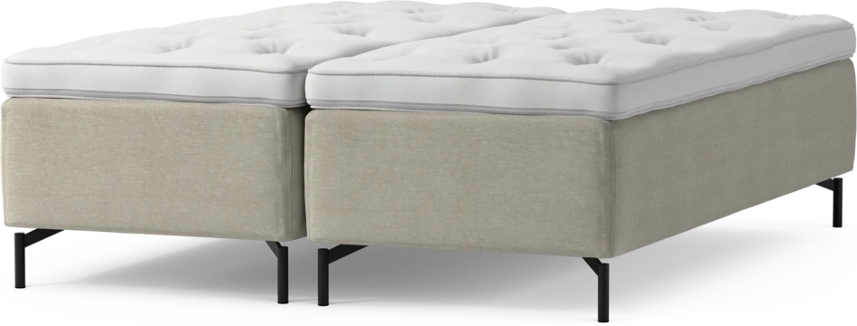 Delux Dream - Ramsäng, dubbelsäng med bäddmadrass och sängben - Beige