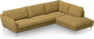 Madison Lux - 3-sits soffa med divan höger - Gul
