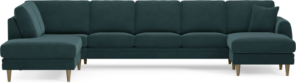 Eden - 3-sits soffa med divan vänster och schäslong höger - Blå