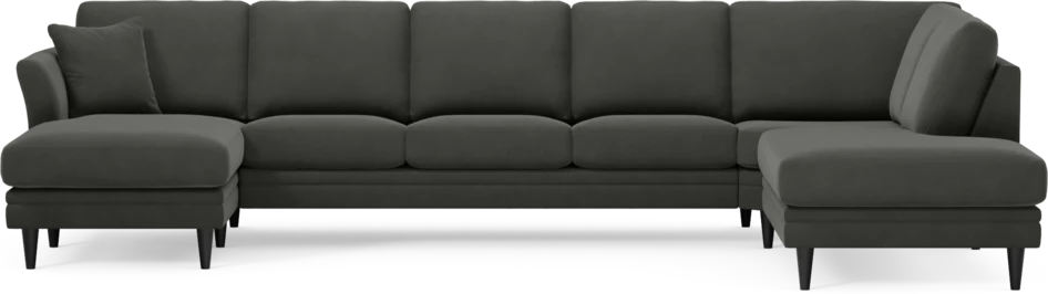 Eden - 3-sits soffa med schäslong vänster och divan höger - Grå