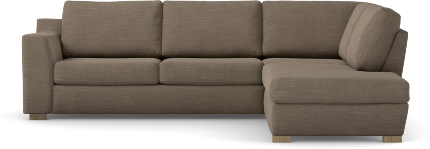 Friday - 2,5-sits soffa med divan höger - Brun