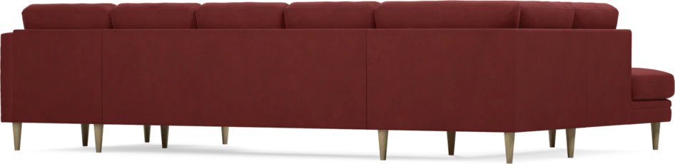 Eden - 3-sits soffa med divan vänster och schäslong höger - Röd