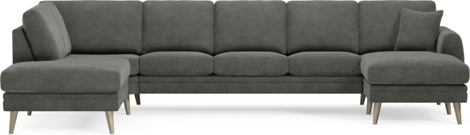 Eden - 3-sits soffa med divan vänster och schäslong höger - Grå