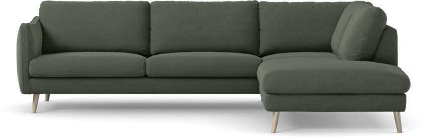Madison Lux - 3-sits soffa med divan höger - Grön