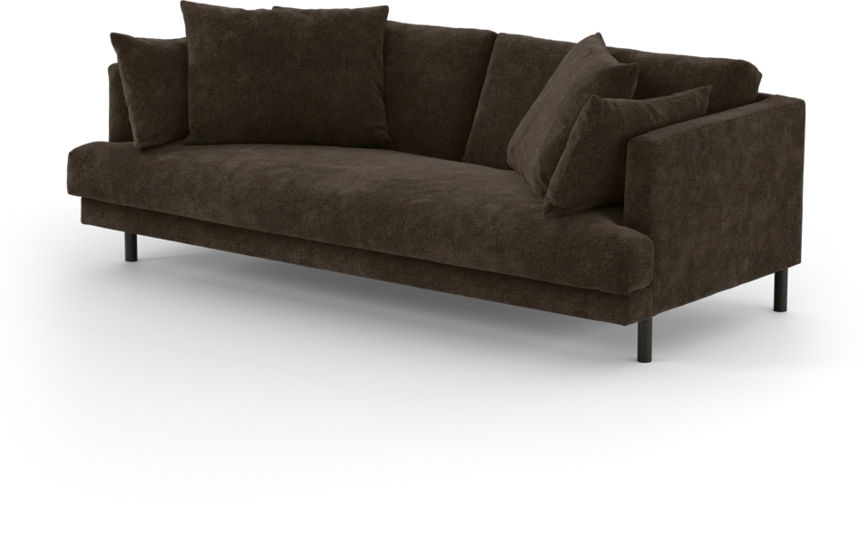 Harper - 3-sits soffa, hel dyna - Brun