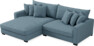 Rossi - 2-sits soffa med schäslong XL vänster - Blå