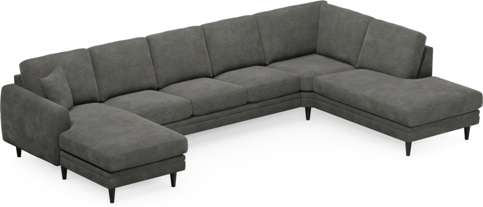 Eden - 3-sits soffa med schäslong vänster och divan höger - Grå