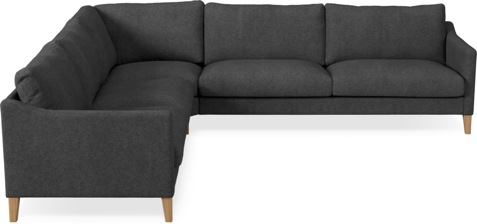 Winston - Hörnsoffa, 2+3-sits - Svart