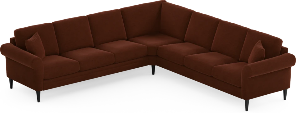 Eden - Hörnsoffa, 3+3-sits - Orange