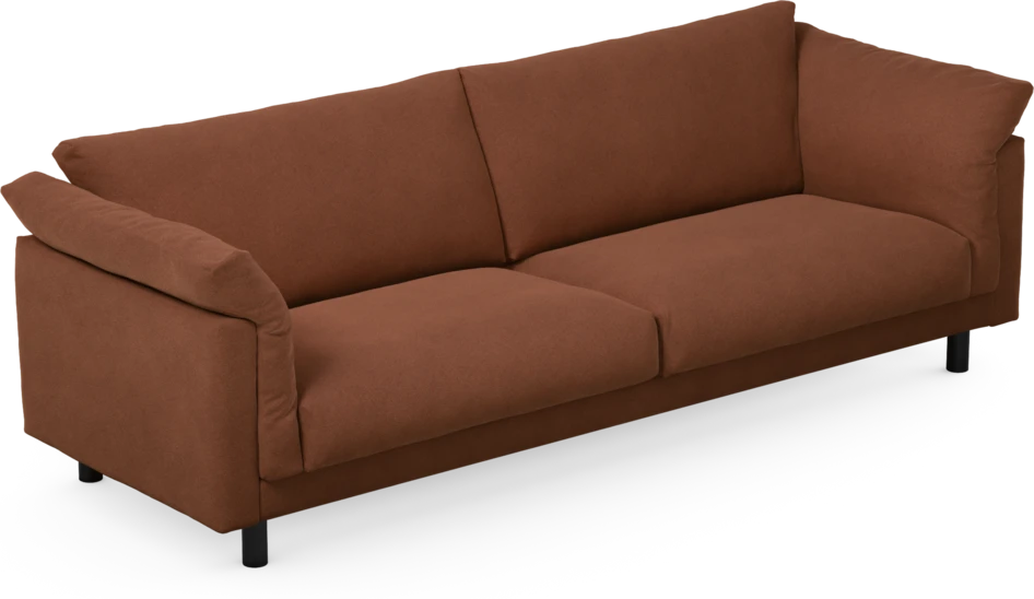 Cherrie - 4-sits soffa, fast klädsel - Orange