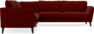 Bridge - Hörnsoffa, 2+3-sits - Röd