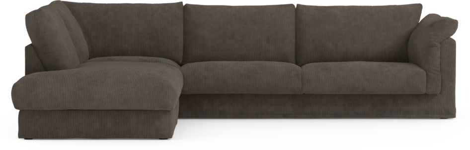 Cherrie Klädsel - Klädsel till 3-sits soffa med divan vänster - Brun
