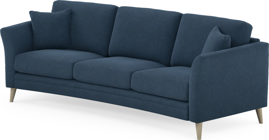 Eden - 3-sits soffa svängd - Blå