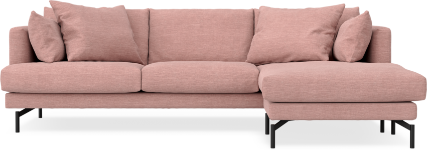 Harper - 4-sits med schäslong höger  - Rosa