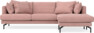 Harper - 4-sits med schäslong höger  - Rosa